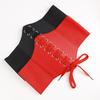Elastic Waist Belt Stretch Lace Up Fashionable Elegant PU Wide Corset Belt for Women Black Free Size