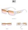 Europejskie i Amerykańskie Modne Okulary Przeciwsłoneczne w Kolorze Cukierkowym z Nowoczesną Dekoracją w Lamparci Wzór - Unisex Małe Kwadratowe Oprawki