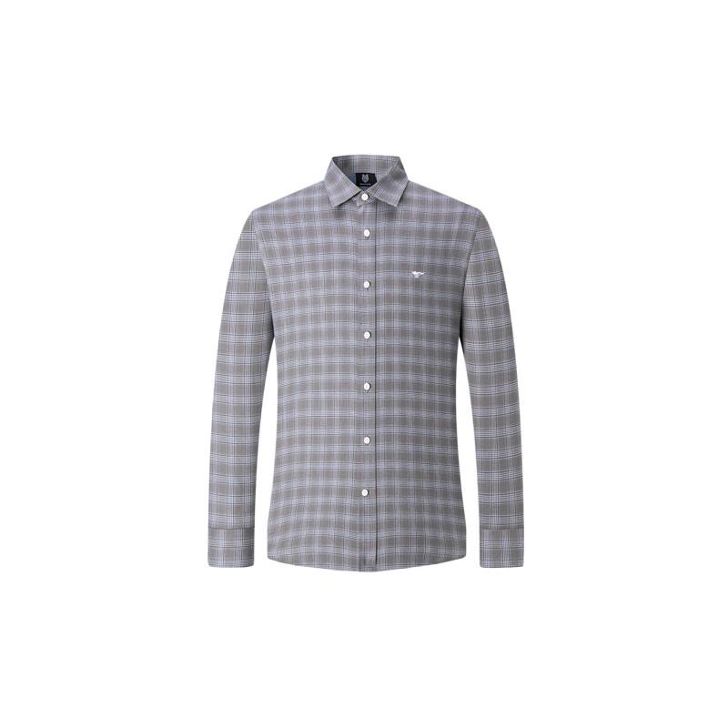 Septwolves Men's Plaid Casual Long-Sleeve Shirt
