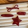 New French Sweet Red Large Bow Hair Clip for Women Cute Versatile Bangs Side Clip Hairpin Girls Hair Accessories