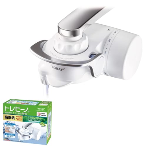 Toray Trevino Water Purifier, Faucet-Mounted Type (High Removal, 12 Pollutant Levels, 30% Water Saving), Made In Japan, SX904V Super Series