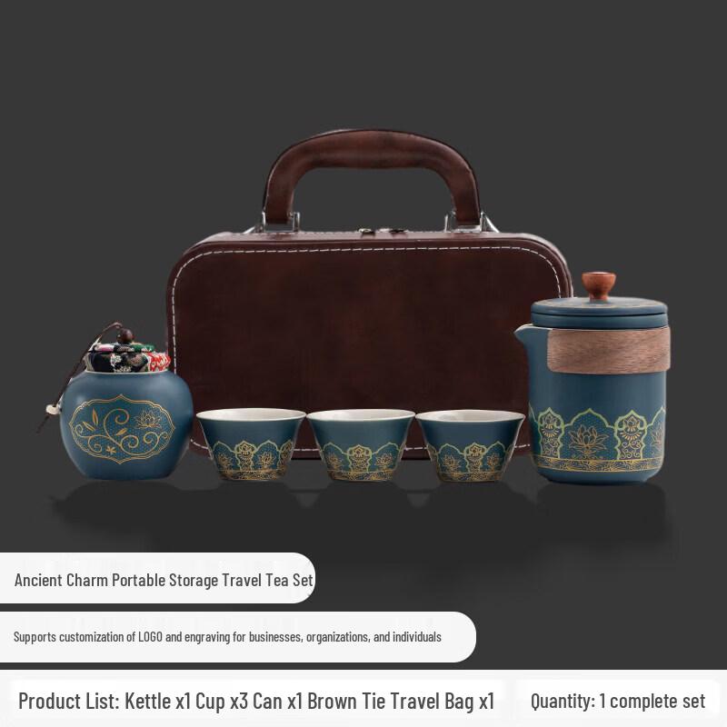 Portable Ceramic Travel Tea Set - Quick Cup Camping Edition