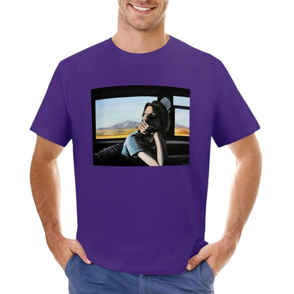 Trevor Moore Original Acrylic Painting T-shirt boys animal print aesthetic clothes slim fit t shirts for