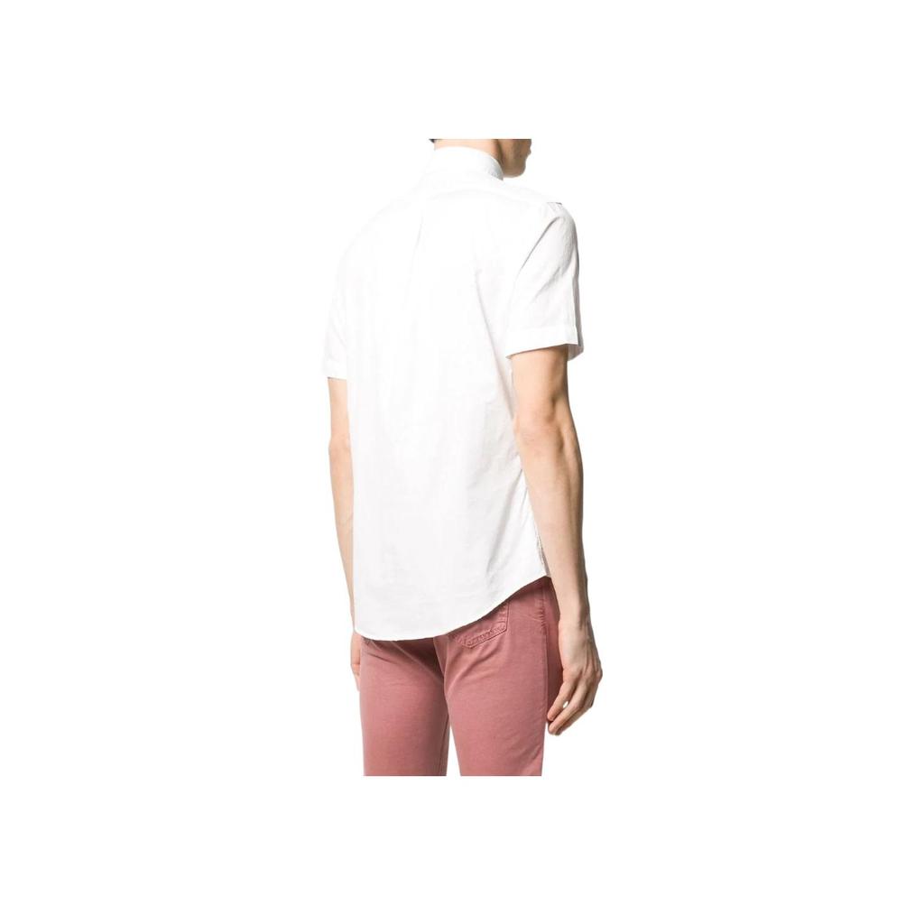 Polo Ralph Lauren FW22 Solid Oxford Short Sleeve Shirt Men shirts White 710794605-002