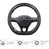 Ergocar Car Steering Wheel Cover Non-Slip Car Steering Wheel Protector Sport D-Shape Carbon Fiber & PU Leather Universal For Diameter 38Cm(15")