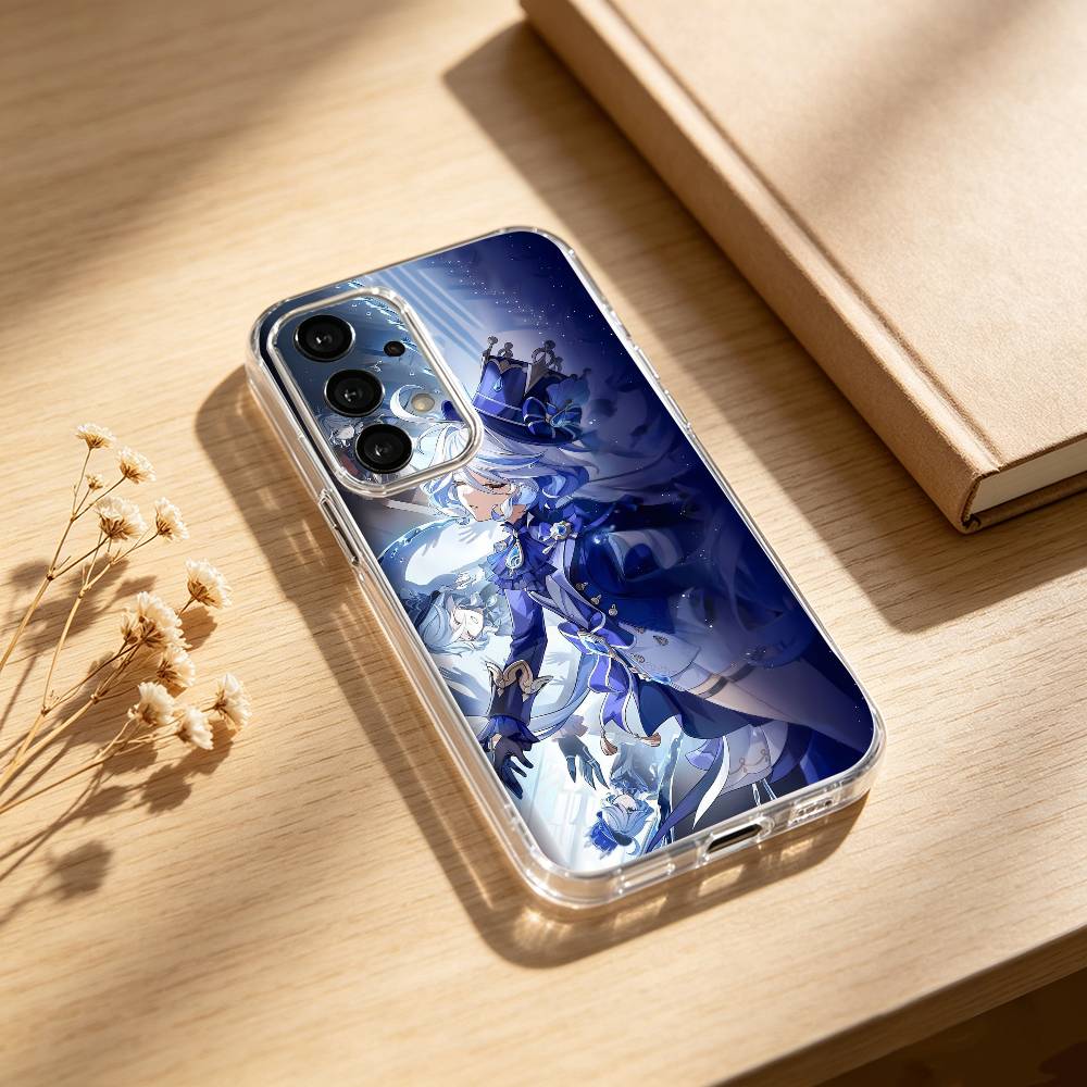 G-Genshin Impact F-Furina Phone Case For Samsung S25,24,21,22,23,30,Ultra,20,Plus,Fe,Lite,Note Transparent Cover
