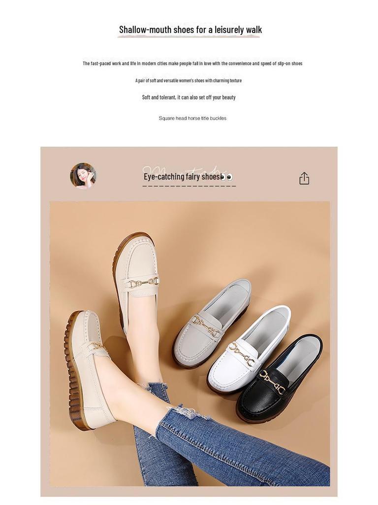 2024, primăvară și toamnă, din piele naturală, pantofi pentru femei cu talpă moale, pentru vârste mijlocii și vârstnici (Asistenta/Single).