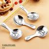 4Pcs/set Stainless Steel Short Handle Round Spoon Children's Spoon Soup Spoon Tea Spoon Milk Powder Spoon Dessert Spoon Feeding Spoon