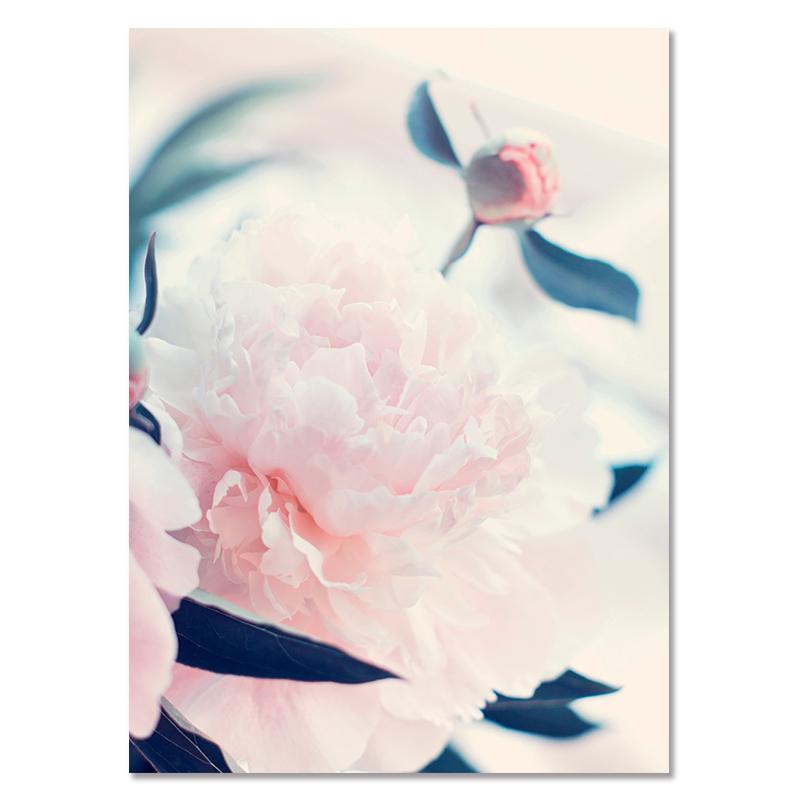 Wall Art Pink Flowers Posters and Prints Canvas Painting Aesthetic Room Decor Obrazy Plakaty Na Sciane Toile Murals Home Decor