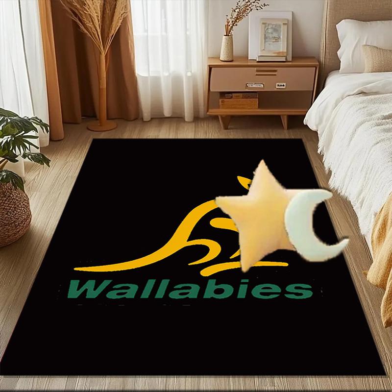 Englang Rugby Rose Emblem Rug Office Floor Mat - Machine Washable for Bedroom, bedroom, livingroom, Room Decor Fan Gifts Christmas
