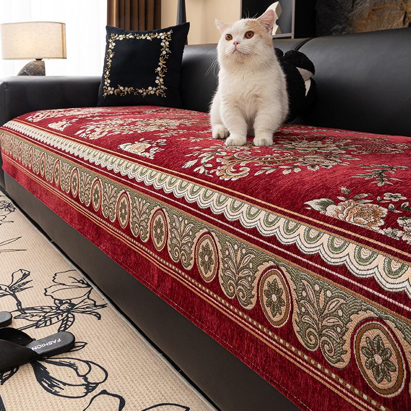 Chenier Sofa Cushion Four-season Universal Non-slip Seat Cushion Light Luxury High-end Sofa Cover Cloth Towel