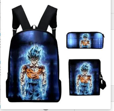 Dragon Ball Seven Dragon Ball Backpack Primary And Secondary School Students Three-Piece Set Schoolbag Children'S Satchel Pencil Case