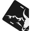 Bison Mounta Aluminum License Plate 6 X 12 Inch Metal Car Front License Plate Cover Car Decor Accessory Novelty Vanity Decoration Tag With 4 Holes