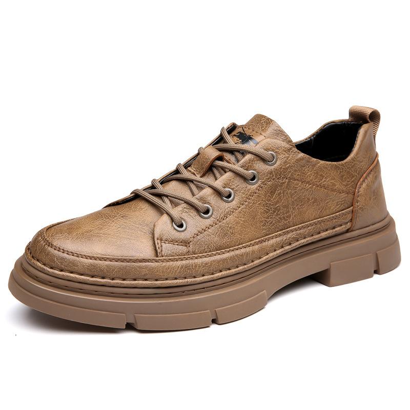 Large size men's tooling shoes trendy casual shoes lace-up soft-soled rubber men's shoes comfortable and non-slip Europe