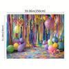 2D Flat Rainbow Streamer Backdrop for Kids Birthday Photoshoot