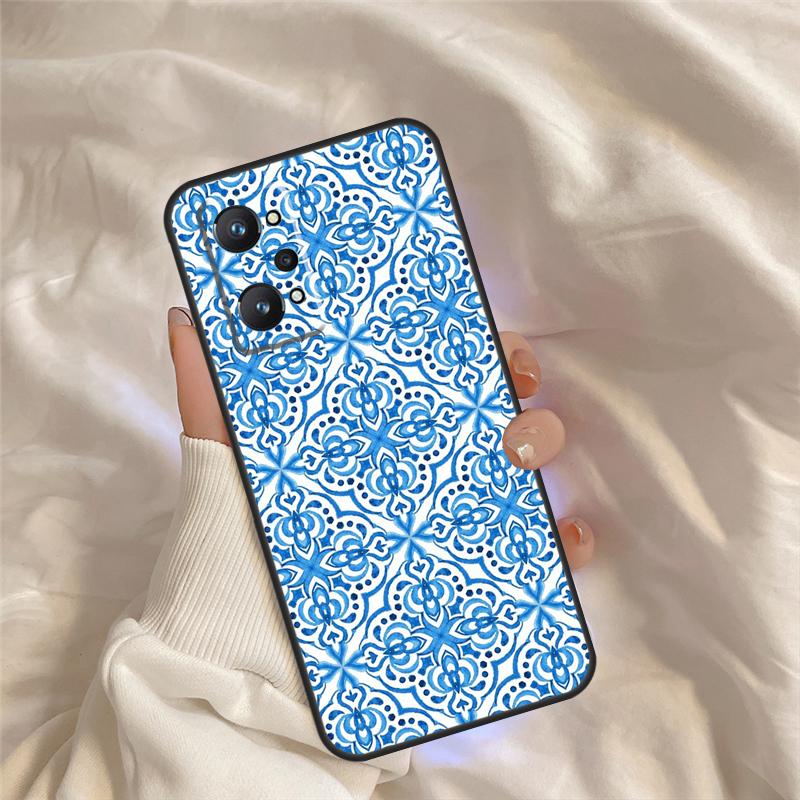 Blue And White Porcelain Case For Realme 15 14 11 12 13 Pro Plus C65 C67 C71 C63 C61 C55 C51 C53 C35 C75 GT6 GT7 Pro