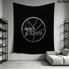 Sixers Basketball Team Logo Threepiece Set 1 Duvet Cover 2 Pillowcase Without Core Christmas Birthday Gift Bedding Set
