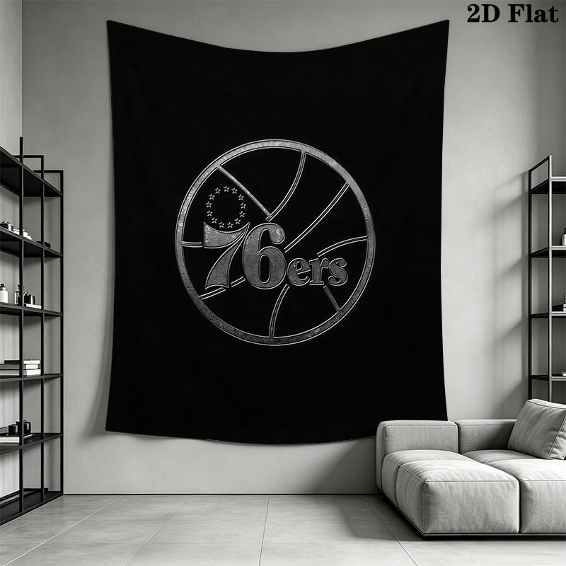 Sixers Basketball Team Logo Threepiece Set 1 Duvet Cover 2 Pillowcase Without Core Christmas Birthday Gift Bedding Set