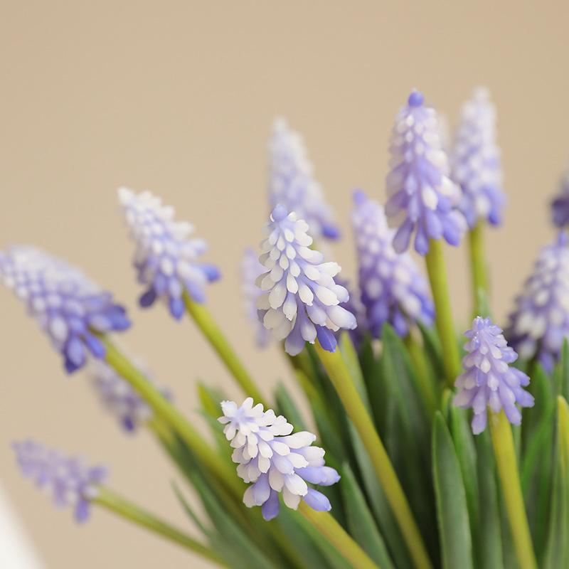 11IN Artificial Grape Hyacinth Flowers for Wedding Home Decor Floral Arrangement Photography Prop