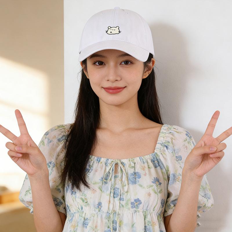 

Women s university head circumference shows the face, small peaked cap, student shows the face, small baseball cap, outdoor sun hat [regular size 56-60] белый