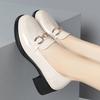 Spring Autumn Ladies Pumps Shallow Shoes Crystal High Heels With Heel Loafers Fashion Breathable Soft Leather Single Shoe