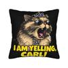 I Am Yelling Carl Donut Cat Meme Pillow Case Funny Pillow Cover Soft Pillowcases For Living Room Chair