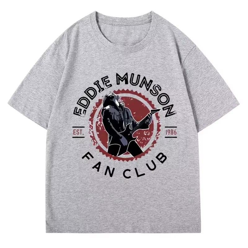 

Shrek 2025 Hip Hop Eddie Munson Fan Club Merch T Shirt Men Women Clothes Demogorgon Cannibal Flower Monster T-shirt Short Sleeve XXXL