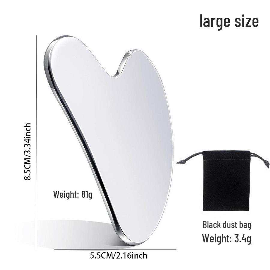 In-Stock Stainless Steel Facial Fascia Relaxation Massager Tool & Gua Sha Board
