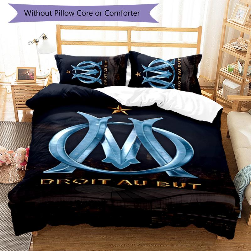 Marseilles 3pcs Bedding Set Duvet Cover Closure Includes 1 Duvet Cover & 2 Pillowcases for All Seasons Bedroom Home Dorm Decor