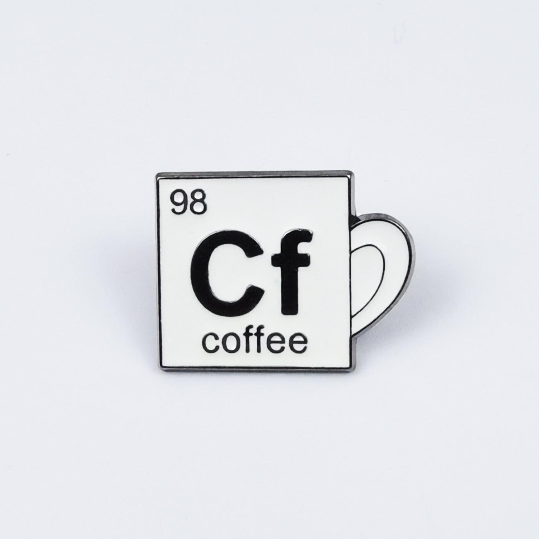 Cartoon Style Chemical Element Brooch: Creative Beaker Badge & English Letter Accessory for Backpack