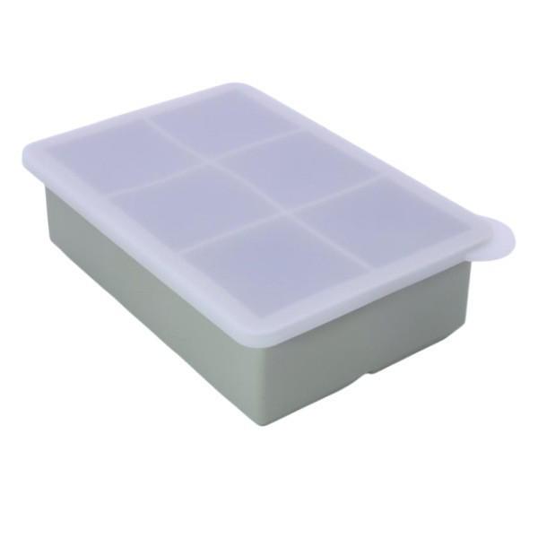 Silicone Ice Cube Mold with Lid - Food Grade Storage Box for Ice & Baby Food