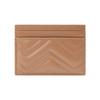 Gucci GG Marmont Matelassé Leder Kartenetui in Beige Für Unisex Tägliche Nutzung