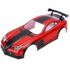 1 10 Scale RC Car Body Shell Universal Remote Control Car Shell Frame and Rear Wing for 26cm Wheelbase Racing Cars Red