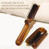 Amber Folding Comb with Boar Bristle Design Portable Travel Hair Comb BH09
