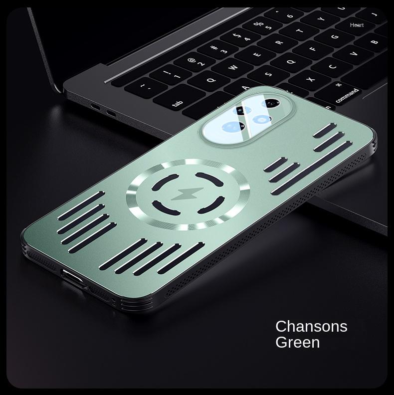 For Huawei Honor 200 Pro Case Hard Metal Heat Dissipation Magnetic Wireless Charging Protect Back Cover for Honor 300 200 100Pro