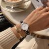 BUREI Japanese Quartz Black Leather Strap Women's Watch, Silver, Movement, Waterproof, Simple, Stylish, Slim,