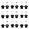 Stussy Nera 8 Classica Filigrana Stampa Lettere 2025 Unisex Streetwear Vestibilità Larga Maglietta in Cotone