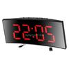 24TE Intelligent Mirror Alarm Clock Quiet Operate Curved LED Screen Temperature Monitor Night lighting USB Battery Power