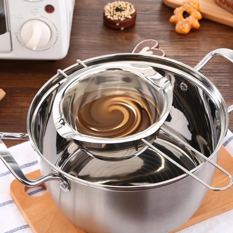 Stainless Steel Chocolate Butter Melting Pot Pan Home Kitchen Milk Bowl Double Boiler Dessert Tools