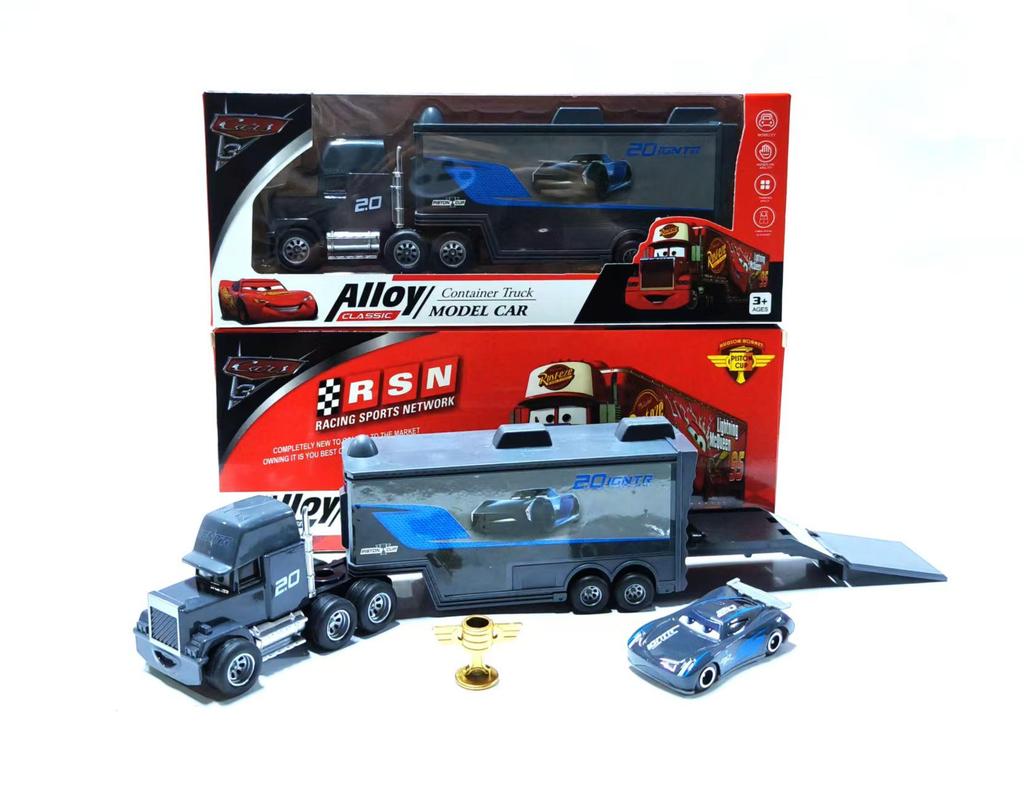 Cars 3 Lightning McQueen & Storm Alloy Toy Set - Black, Mater Edition, Kids' Gift