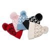 Hairball Thickened Plush Wool Hat Women's Autumn and Winter Warm Ear Protection Cold Hat Outdoor Versatile Knitted Hat Women