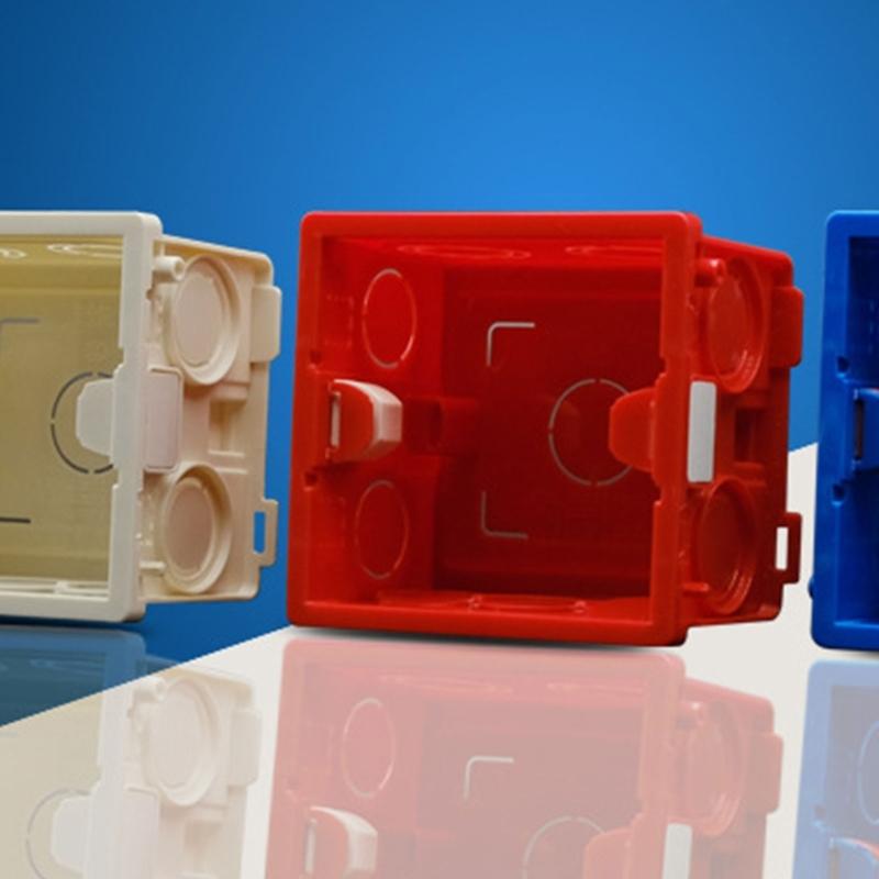 Dustproof PVC Wall Switch Socket Box Type 86 Mounting Back Box Wall Switch Socket-Plug Single Switch White Bottom Box