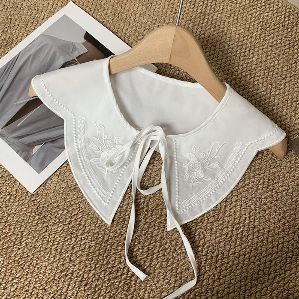 Knitted Hollow Out False Collar Mesh Blouse Shoulders Fake Collar  Summer