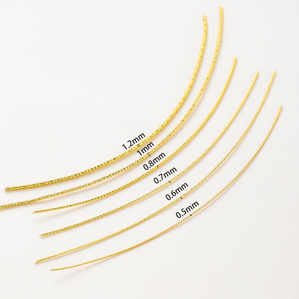 2 Meters/roll 14K Gold Plated Pattern Metal Copper Beading Wire Earing Bracelet Pendant Threads For DIY Jewelry Making Findings