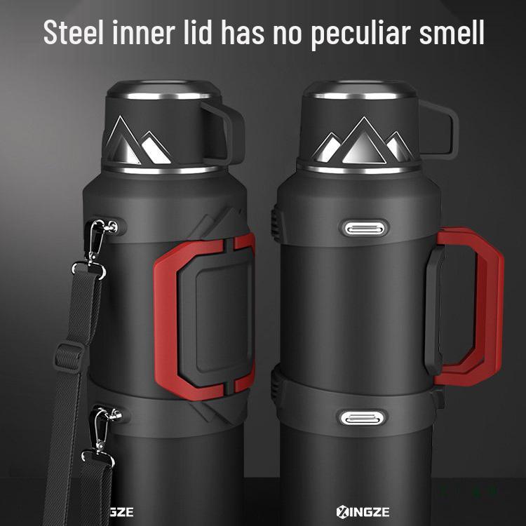 Large-Capacity Portable Thermos, 316 Stainless Steel, 3L & 5L Options, Ideal for Car Travel & Outdoor Use.