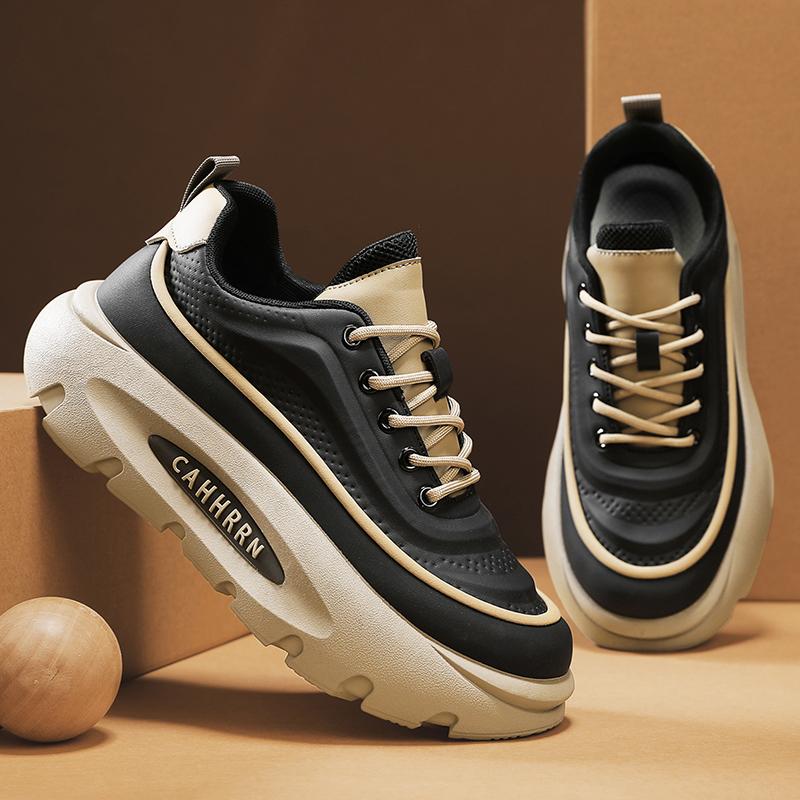 Thick Bottom Casual Sneakers Men's Shoes Fashion Athletic Jogging Shoes Versatile Board Shoes Breathable Anti Slip Walking Shoes