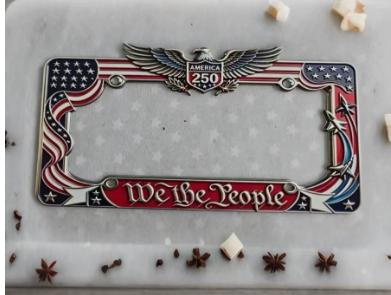 2D Decorative License Plate with Stylish Design for Car Front and Rear