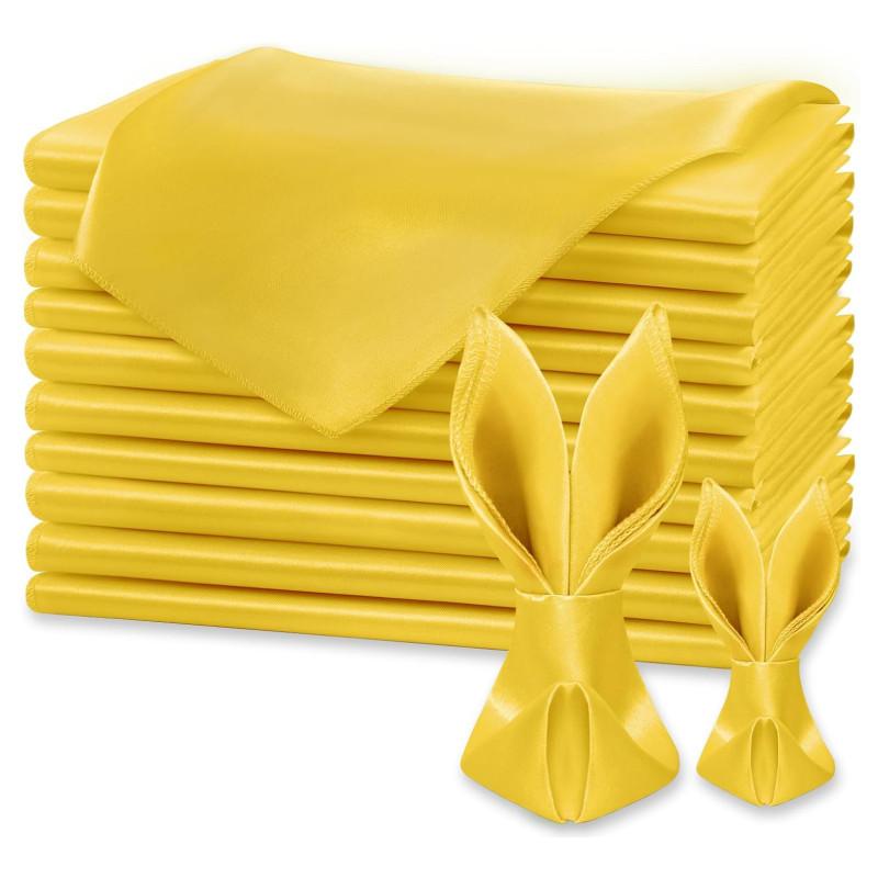 High-End Satin Napkin Cloth Foldable for Home or Hotel Use Wedding & Dining Table Fabric-Direct From Factory Supply