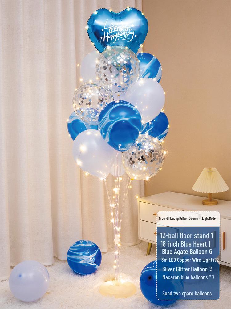 Luminous Floating Table Balloon Heart Decor for Birthday & Banquet