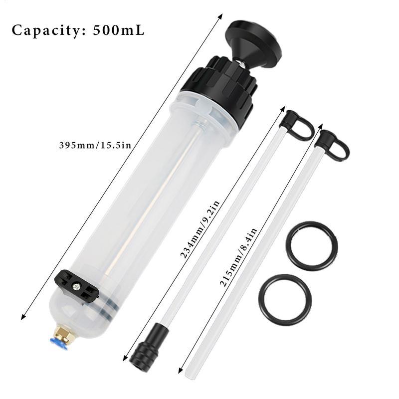 500cc Fluid Extractor Fluid Pump Automotive Oil Syringe Powerful Suction 500ml For Cars Ships Engines Lawn Mowers Fluid